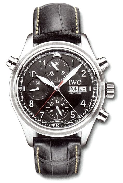 iwc pilot spitfire doppelchronograph iw3713-33|IWC IW3713 Pilot Spitfire Split Second Doppelchronograph Black .